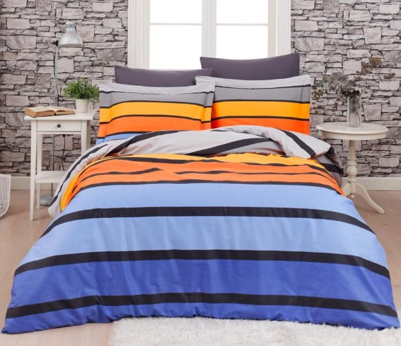 סט מצעים למיטה זוגית 100% כותנה סאטן -  מונקו