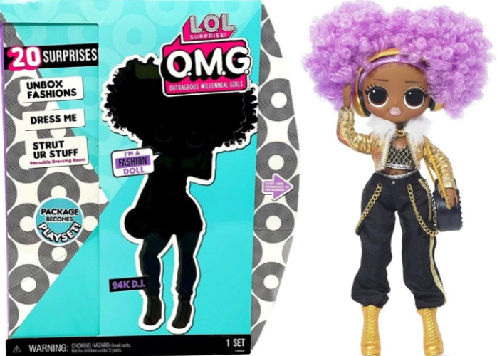 לול בובת אופנה omg 20 הפתעות כולל חדר הלבשה- 24k d.j