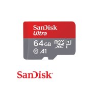 כרטיס זכרון SanDisk Ultra microSDXC -64G כולל מתאם SD - בנפח 64GB