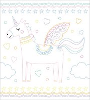 חוברת צביעה עם עפרונות ומחקים - חד קרן