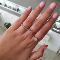 טבעת יהלומים 0.42 קראט בזהב 14 קראט