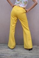 מכנסי סבנטיז צהובים מתרחבים מידה S