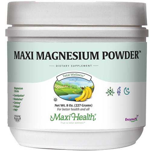-- מגנזיום ציטראט באבקה -- 500 מג, Maxi Health