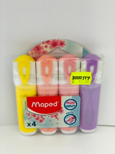 מארז 4 מרקרים פסטל