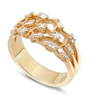 טבעת קלואה זהב 14 קראט ויהלומים לבנים