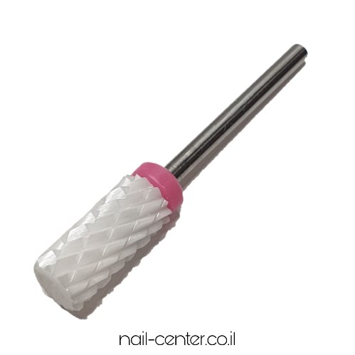 ראש שיוף קרמי ישר ורוד גס - להסרת לק ג'ל