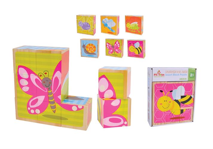 פאזל קוביות עומד חרקים