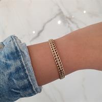 צמיד זהב חוליות דק לאישה דגם S