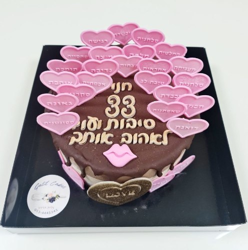 תבנית טופר 30 סיבות לאהוב לבבות 5 ס"מ| קישוט טופר לעוגה| שלושים סיבות לאהוב אותך נשים | חדש מאתי דבש