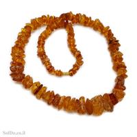 שרשרת ענברים בלטי מקורי לנשים צבע קוניאק  M2020