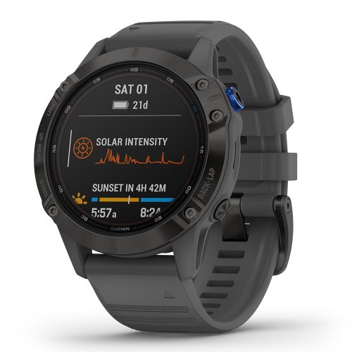 שעון דופק Garmin Fenix 6 Pro Solar Black with Slate Gray Band