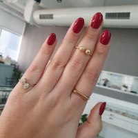 טבעת זהב │ טבעת טיפות  משובצים בזירקונים