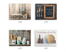 סט של 4 תמונות למטבח ופינת אוכל