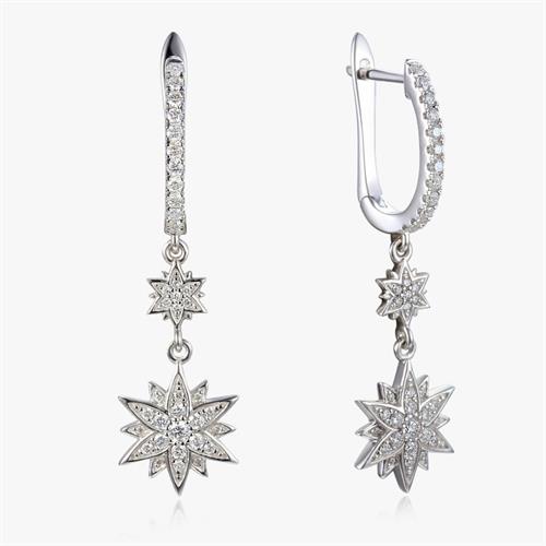 עגילי זהב עם יהלומים