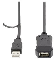 כבל מאריך אקטיבי USB 2.0 זכר  לנקבה 10M