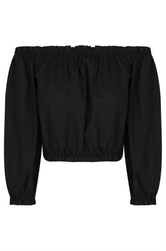 חולצת ריטה שרוול נפוח  GUESS שחור