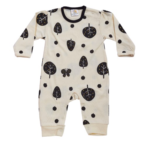 אוברול טריקו ארוך עצים צהוב בננה