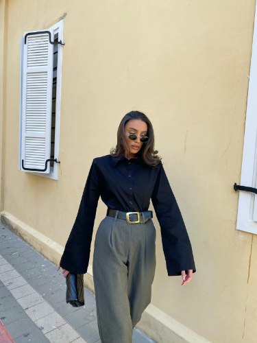 מכופתרת ג'סיקה שחור