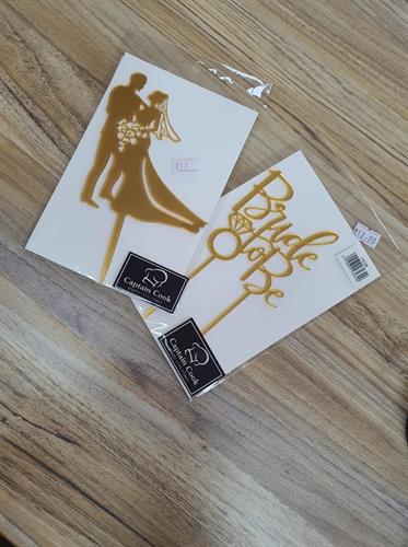 טופר חתן כלה / Bride To Be לבחירה בזהב