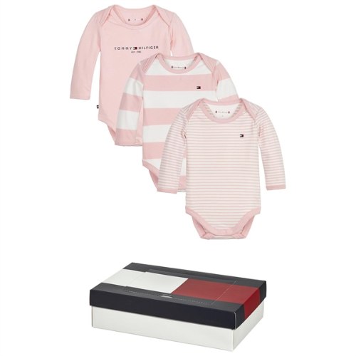 מארז בגד גוף TOMMY HILFIGER ורוד 3M-18M