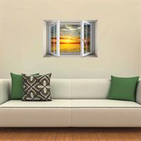 חלון בנישה שקיעה בנוף קסום דגם 5019