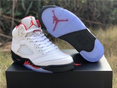 jordan 5 fire red silver tongue 2020