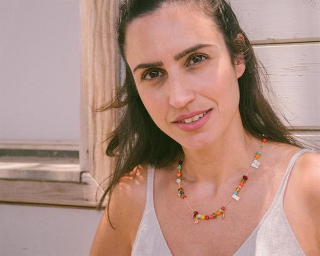 N-24 שרשרת  גולדפילד 14K  בשילוב אבני חן ואלמנטים גולדפילד