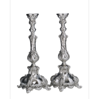 פמוטים לשבת מכסף טהור 925 דגם שומרון (M)