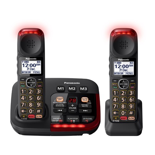 KX-TGM422MBB טלפון אלחוטי מוגבר עם משיבון דיגיטלי Panasonic