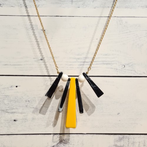 שרשרת ארוכה טרפז צהוב מאורך