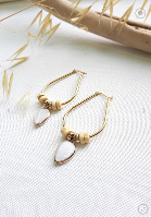 עגילי סאוונה תליון טיפה צדף