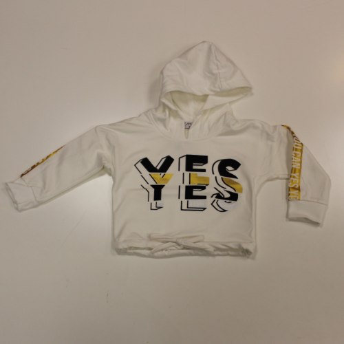 קפוצ'ון פוטר ילדות YES לבן