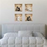 נישות אבנים פסלים שחורים ולבנים