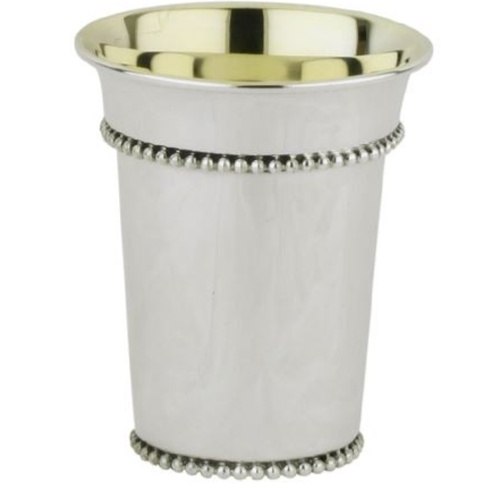 כוס קידוש כסף טהור דגם זכריה חלק כדורים