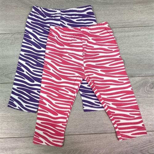 זוג מכנסי לייקרה ארוך זברה סגול ורוד