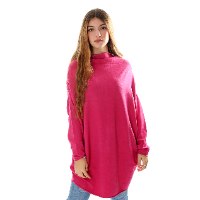 טוניקה צווארון נשפך כפתור בגב נשים