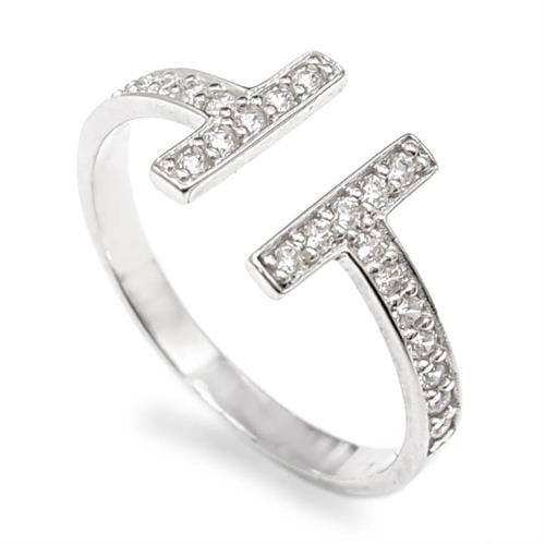 טבעת כסף עדינה משובצת אבני זרקון  RG5946 | תכשיטי כסף | טבעות כסף