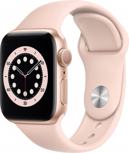 שעון חכם Apple Watch Series 6 GPS 40mm צבע שעון Gold Aluminum צבע רצועה Pink Sand Sport Band
