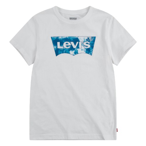 טי שירט LEVIS לבנה לוגו טאי דאי כחול - 1-4 שנים
