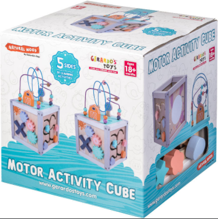 קוביית פעילות מעץ