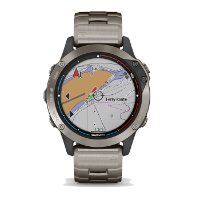שעון דופק Garmin Quatix 6 Titanium Grey Sapphire with Titanium Band  