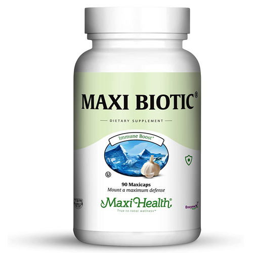 Maxi Biotic - תמצית שום, אכינצאה, תמצית אורגנו, וספירולינה, 180 כמוסות, מקסי הלט