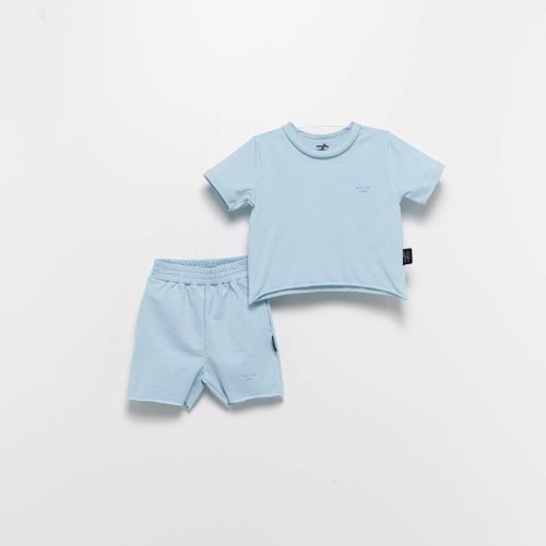 סט חולצה ושורט MOINOI תכלת 6M-5Y