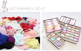 סט 4 ארגוניות אחסון למגירת הבגדים