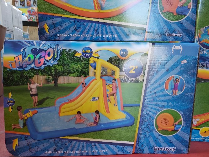 בריכת פעילות ענקית גן שעשועים הכוללת משאבה 4.48m×3.11m