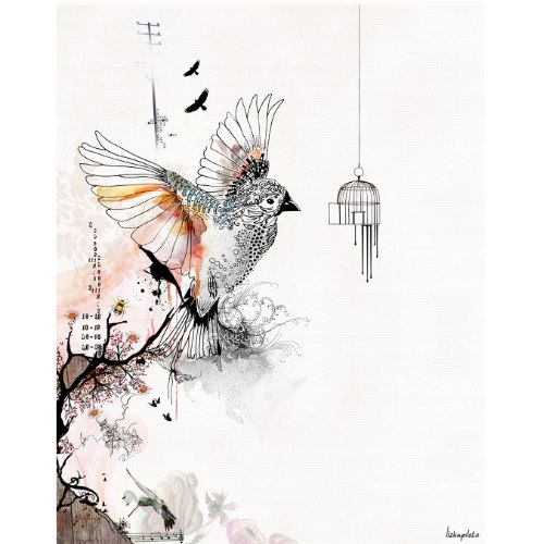 ציור של ציפור עפה