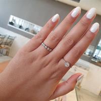 טבעת יהלומים │ טבעת חמש יהלומים │ טבעת זהב משובצת יהלומים 0.55 קראט