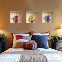 שלישיית מדבקות קיר רובוטים דגם 261R