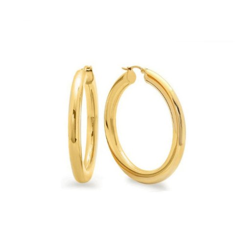 עגילי חישוק זהב בינוניים 3 סמ