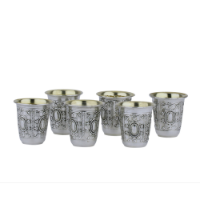 שישיית כוסות ליקר כסף טהור 925 דגם רשת